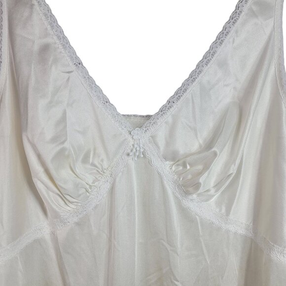 Sears Cami Ivory Cream SZ 40 Lace VNeck Antron III Nylon #84474 040 Vintage READ - Picture 3 of 8